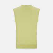 Melon Green V Neck Cashmere Vest