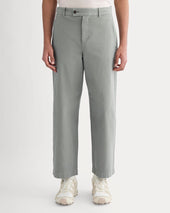 Cropped Slub Trouser | Agave Green