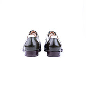 Ghillie With Plain Apron In Green Crust Calf Leather
