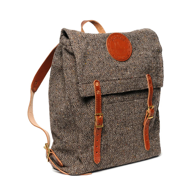 Wool Canoe Back Pack - Subalpino Maze Brown — YUKETEN
