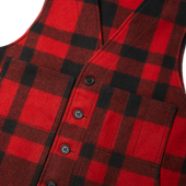 Mackinaw Wool Vest - Red/black Plaid