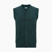 Melange Cashmere Sleeveless Cardigan