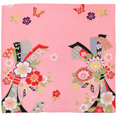 Vintage Kimono Silk Pocket Square - Pink