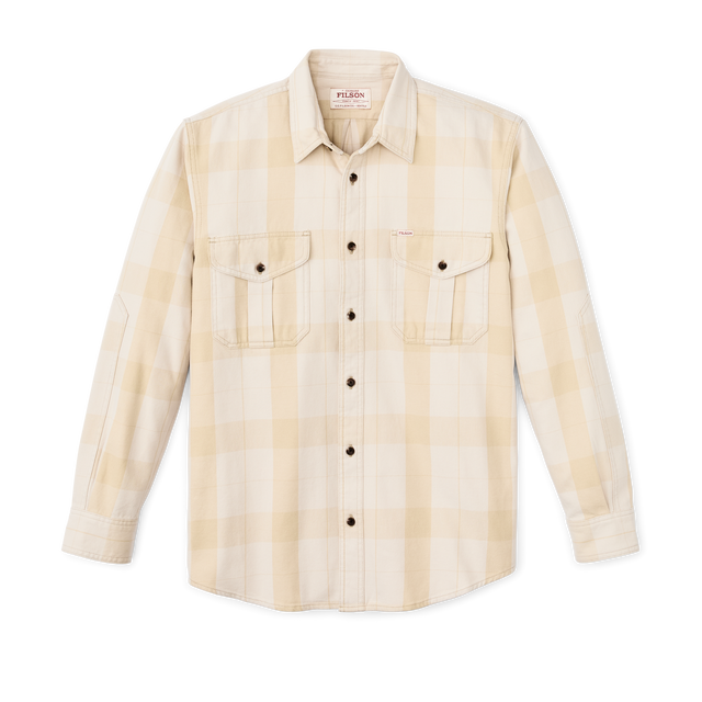 Vintage Wash Alaskan Guide Shirt - Light Gray / Khaki Plaid