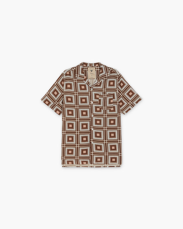 Brown Yard Viscose Shirt