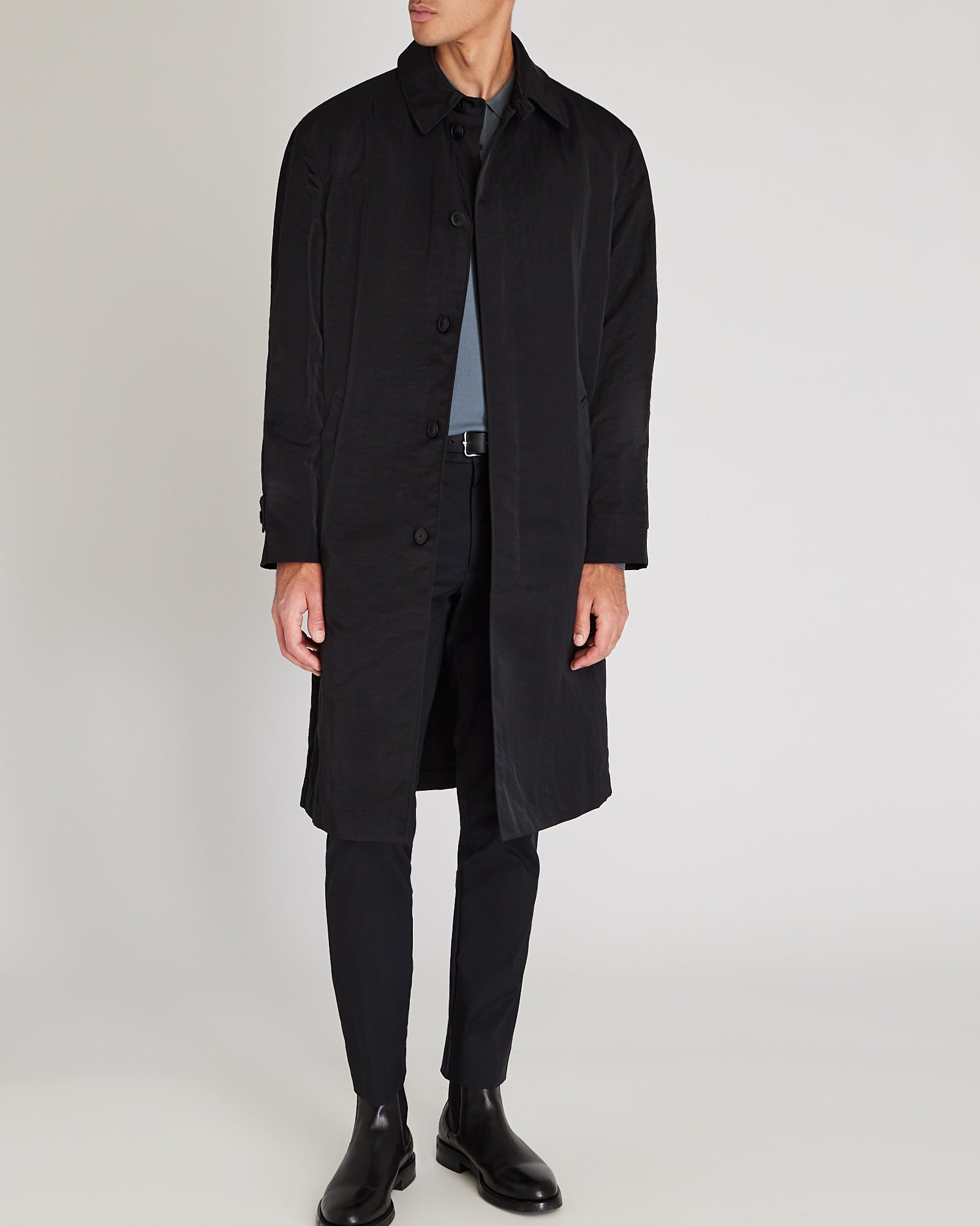 Crinkled Nylon Car Coat