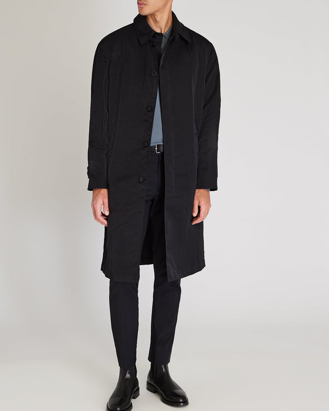Crinkled Nylon Car Coat