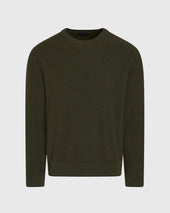 Long-Sleeve Micro Bouclé Sweater