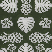 Cotton And Silk Pineapple Print Scarf In Green