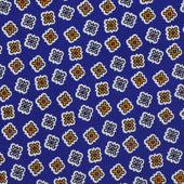 Floral Printed Silk Bespoke Tie - Blue