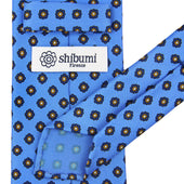 Shibumi Flower Printed Silk Tie Willow Hand Rolled