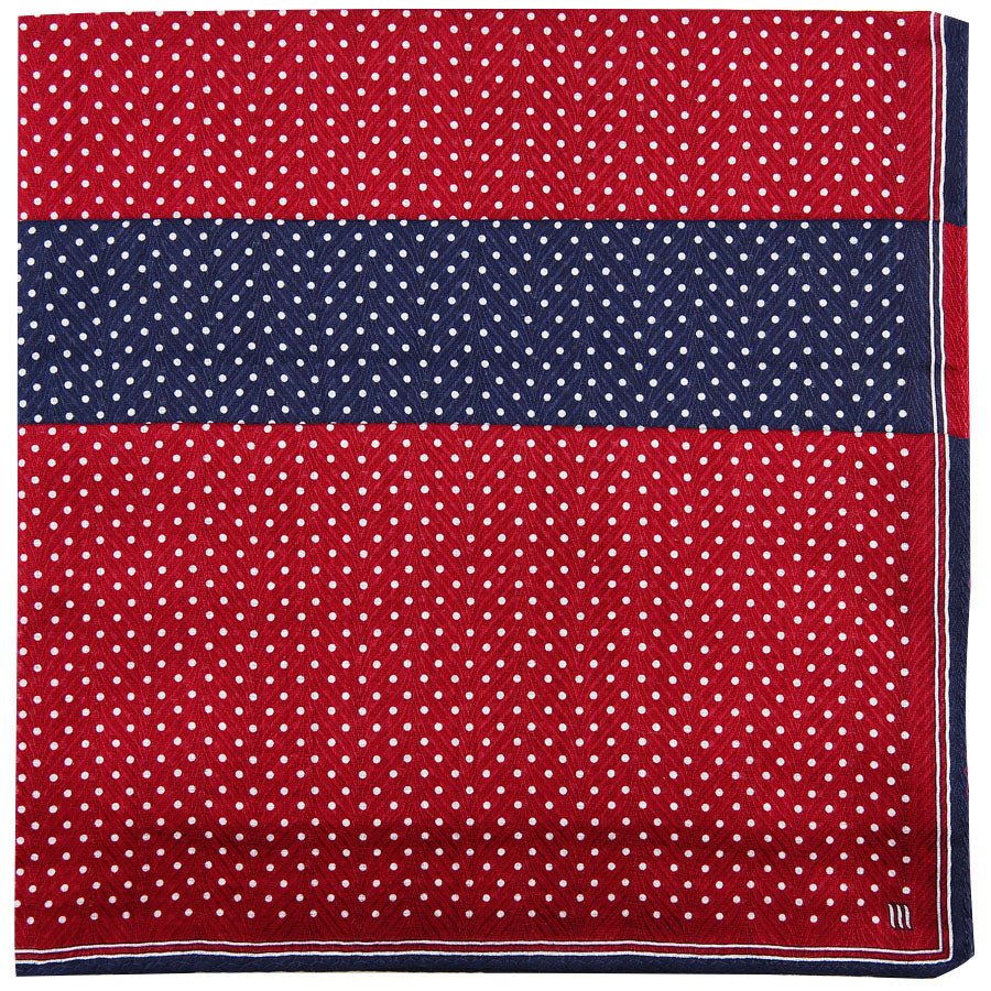 3x Dotted Cotton Handkerchief Set Cherry Navy Cherry