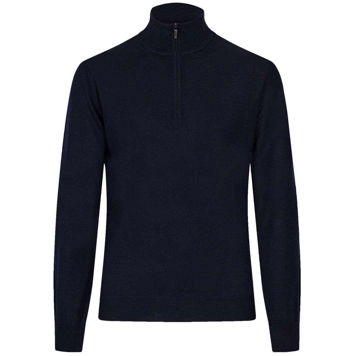 Merino Wool Zip Neck Sweater