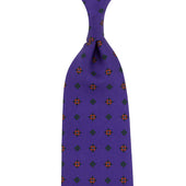 Ancient Madder Silk Tie Purple Hand Rolled