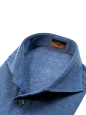Long Sleeve Cornflower Cashco Polo Shirt Davis Fit