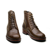 Rudiger Z Service Boot Green Shrunken Bison