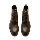 Rudiger Z Service Boot Green Shrunken Bison