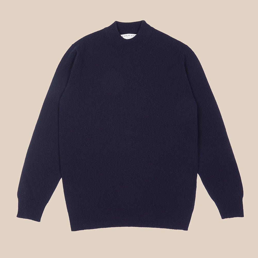 Superfine Lambswool Mock Neck In