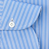 Poplin Semi Spread Shirt Halo Stripe