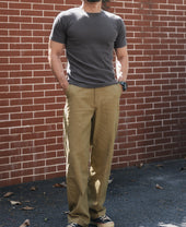 1950s Ribbed Cotton-Spandex Blend T-Shirt - Dark Gray