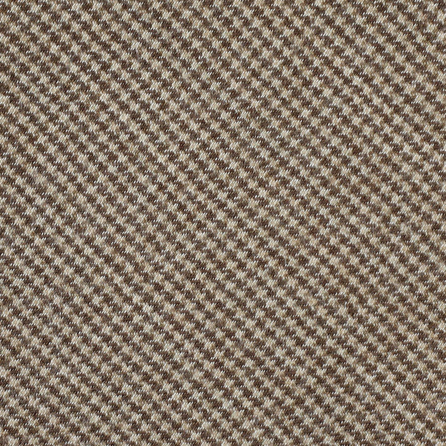 Vintage Houndstooth Bespoke Wool Tie Beige