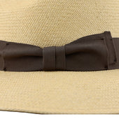 Panama Hat Brown Ribbon Llano