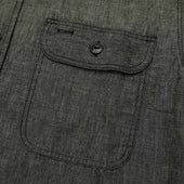 Sugar Cane L S Work Shirt Chambray Sc29159 Black