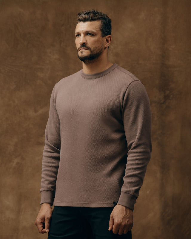 Waffle Knit Thermal Crewneck