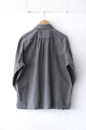 Fujito Shirt Jacket Gray Stripe Natural Stripe Directors Web Shop Powered By Base