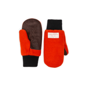 Leather Palm Mackinaw Wool Mittens - Flame