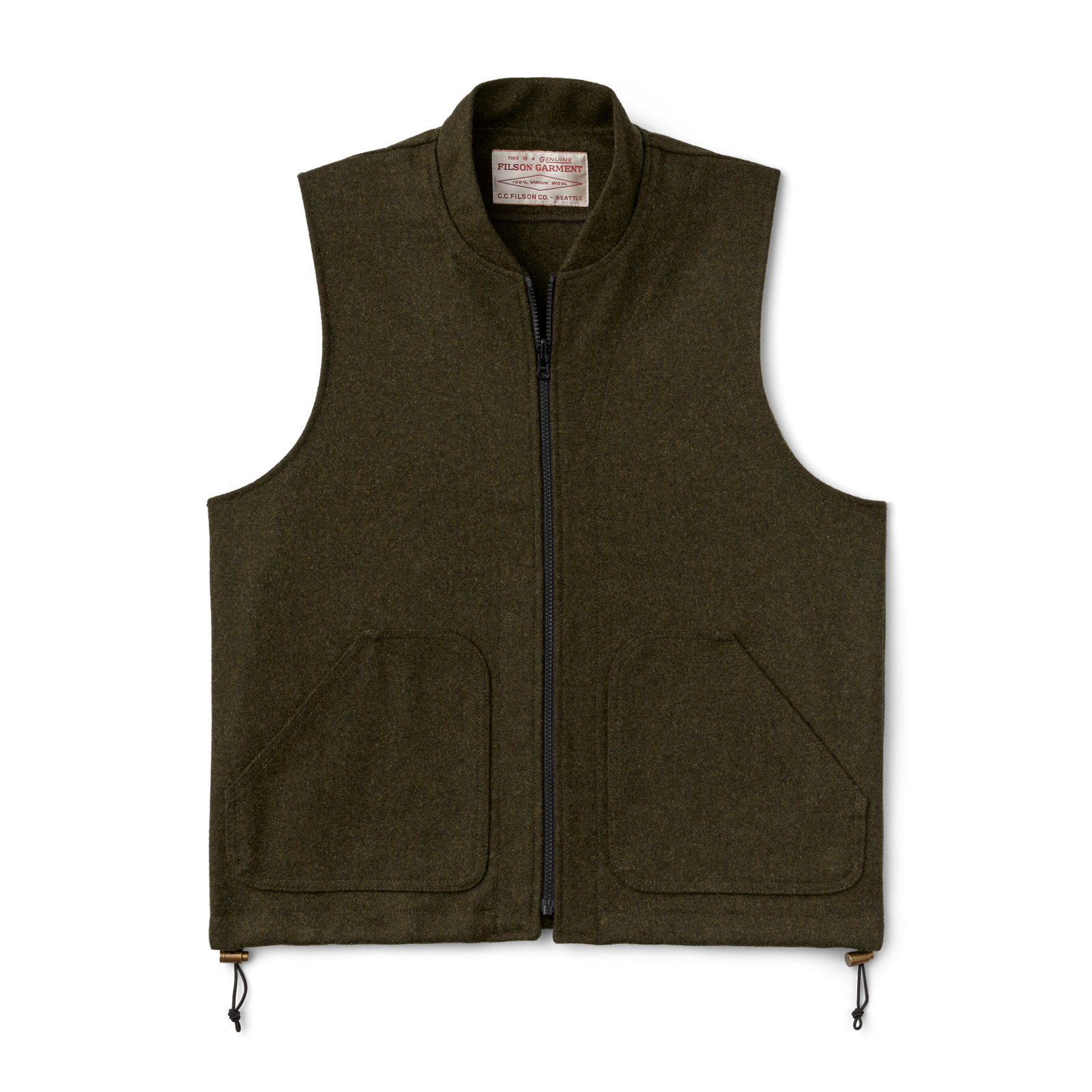 Mackinaw Wool Vest Liner - Forest Green