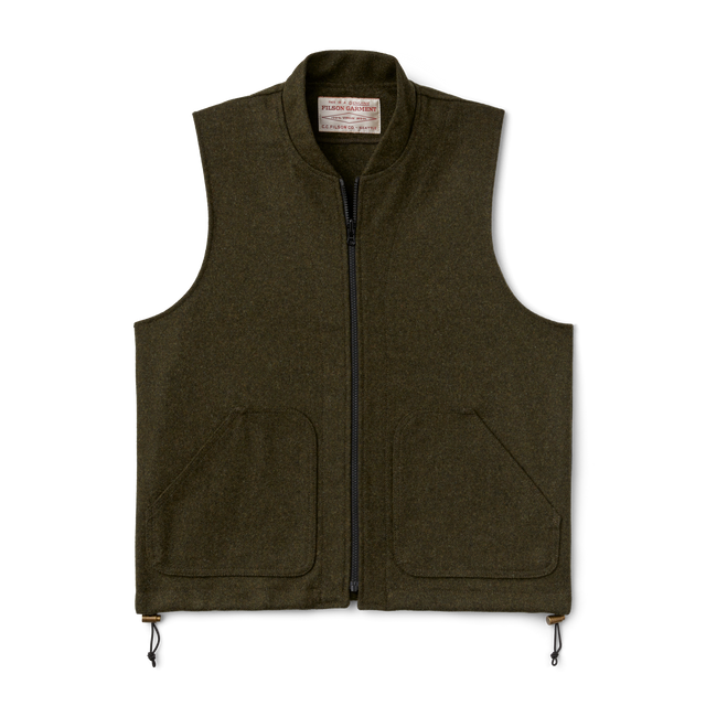 Mackinaw Wool Vest Liner - Forest Green