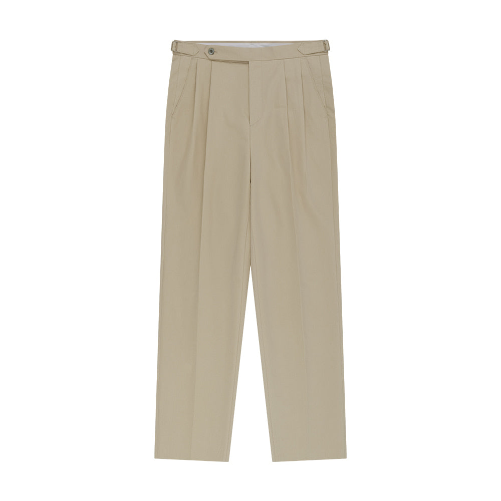 Essential Cotton Twill Adjust 2 Pleated Relaxed Chino