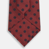 Dot And Red Silk Tie