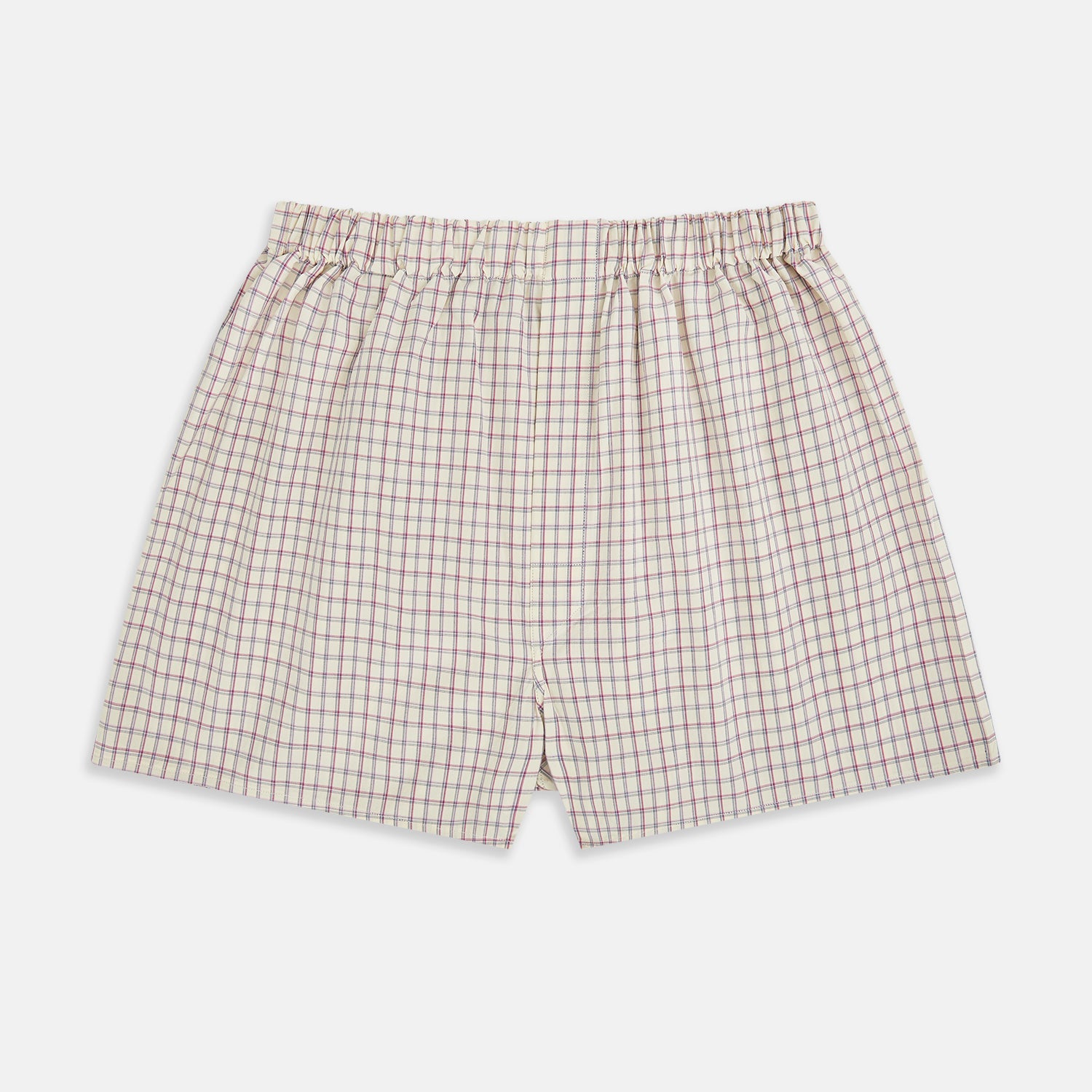 Pink And Cream Double Graph Check Godfrey Boxer Shorts