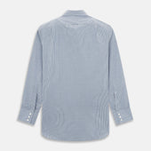 Grey Ticking Stripe Mayfair Shirt
