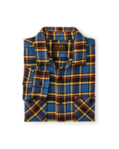 The Rangeland Flannel Shirt - Blue / Yellow / Multi Plaid