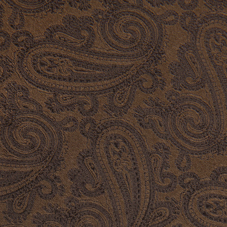 Paisley Jacquard Bespoke Silk Tie Gold