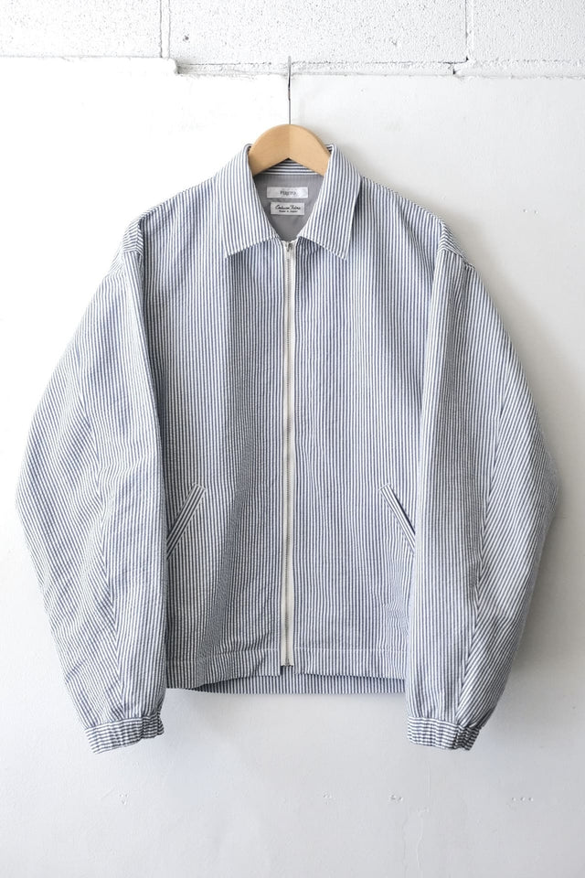 FUJITO Zip Up Blouson Indigo Stripe | Directors Web Shop powered by BASE