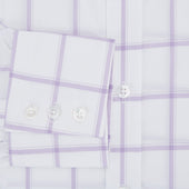 Lilac Grid Check Mayfair Shirt