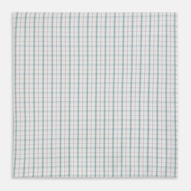 Green Multi Graph Check Hand-Rolled Handkerchief