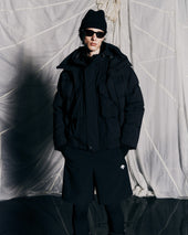 Alpine Tech Hooded Down Parka Black
