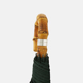 Telescopic Umbrella With Whangee Crook Handle