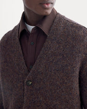 The Cloud Relaxed Cardigan | Heathered Burgundy