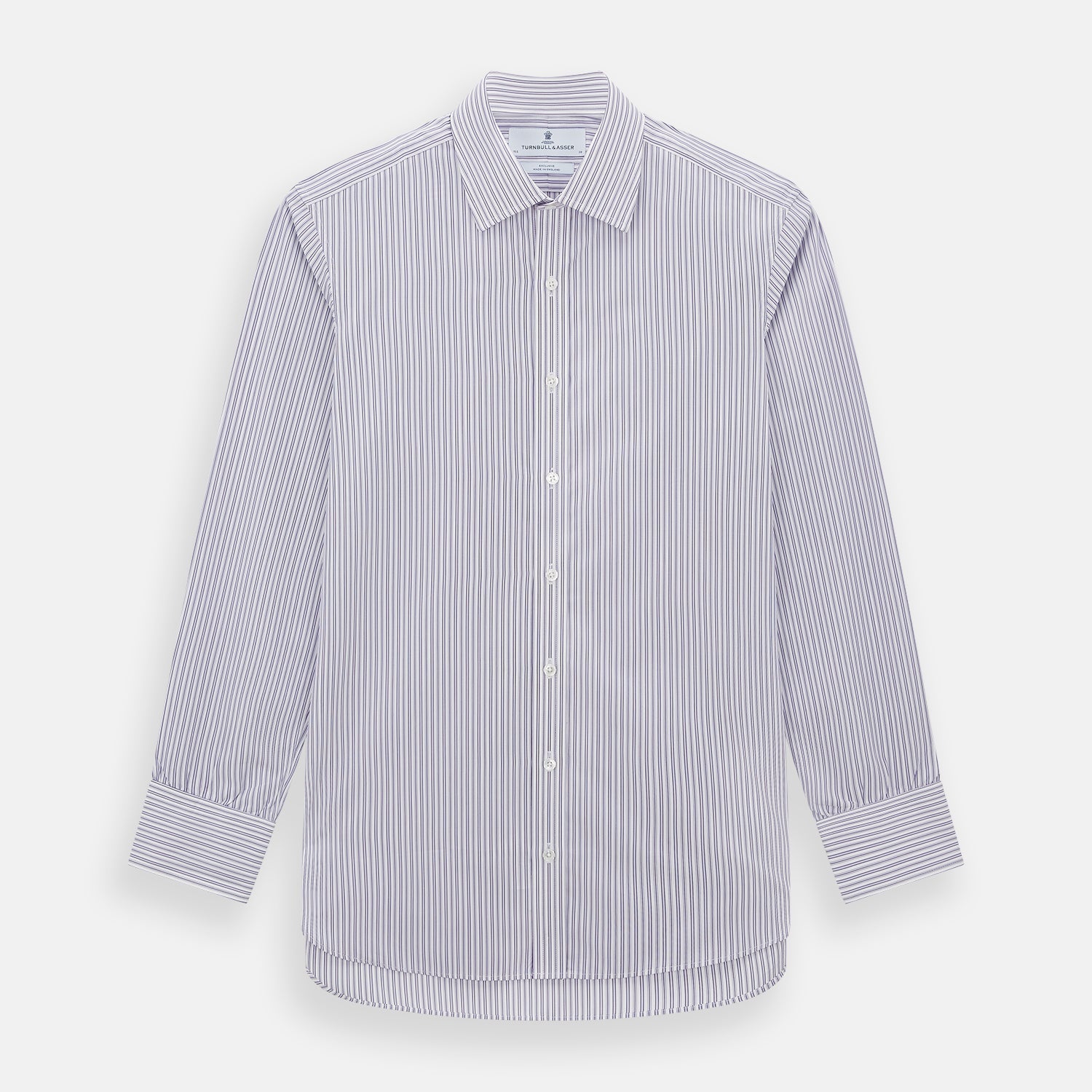 Purple Ticking Stripe Mayfair Shirt