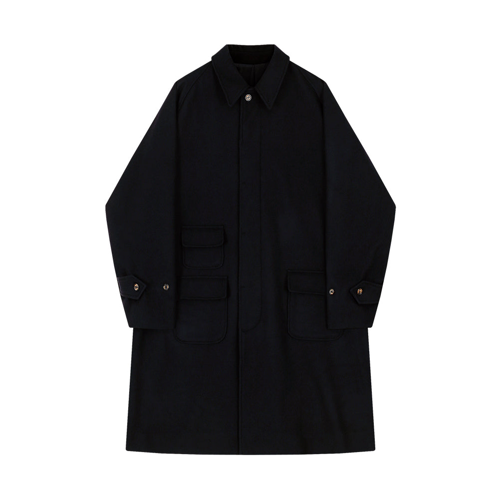 Wool Raglan Balmacaan Coat