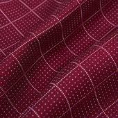 Dotted Check Pattern Printed Silk Cravat