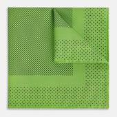 Kelly Green Dot Silk Pocket Square