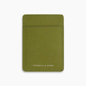 Green Two Slot Card Case