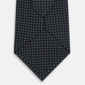 And White Square Silk Tie